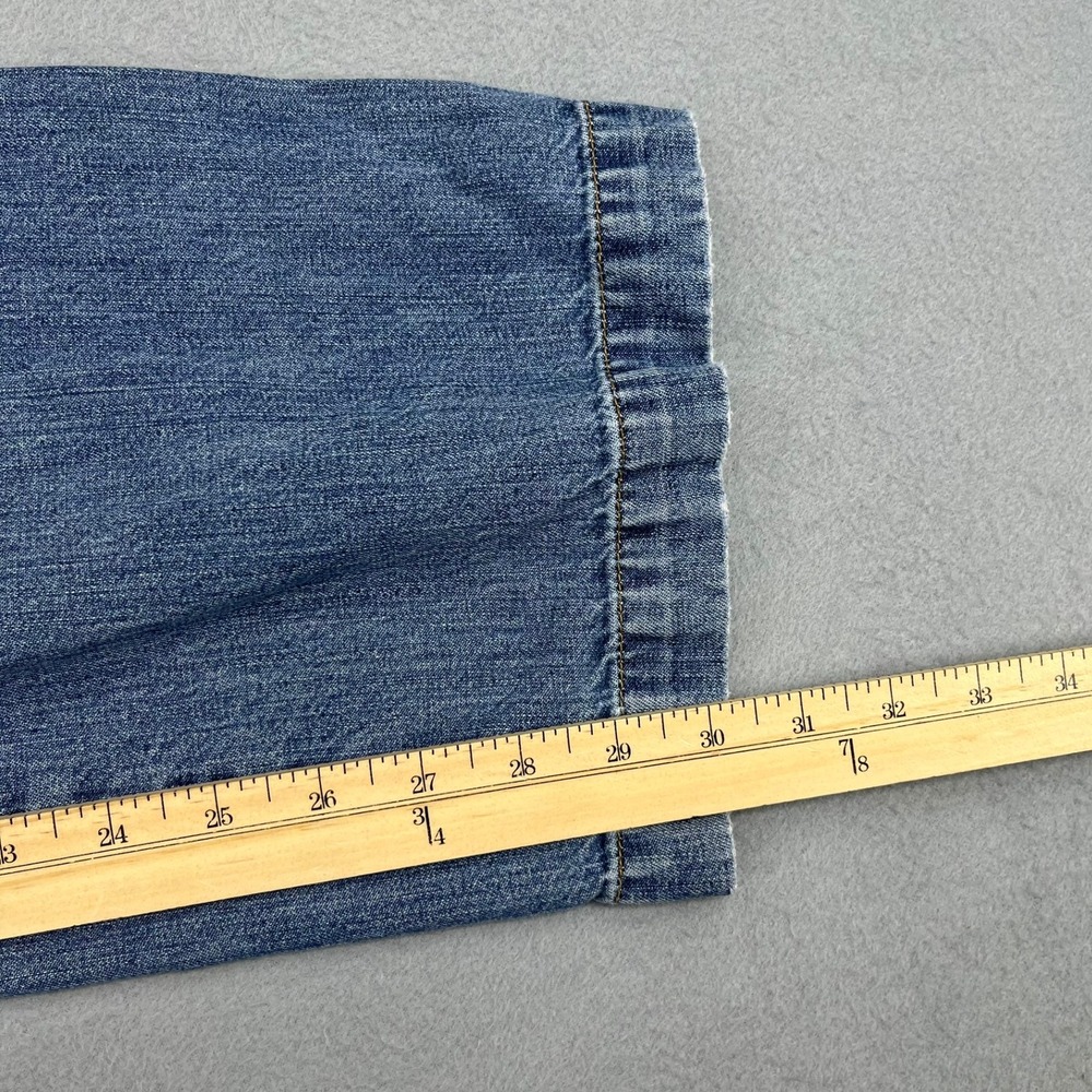 Old Navy Blue Jeans Womens 10 Blue Wide Leg Drawstring Low Rise Denim Pants - Picture 9 of 14